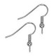 Stainless steel Fishook earwire 21mm Antique silver